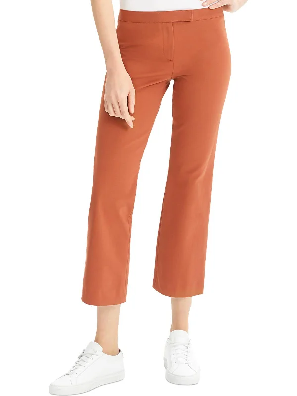 Super Deal Womens Flare Stretch Cropped Pants