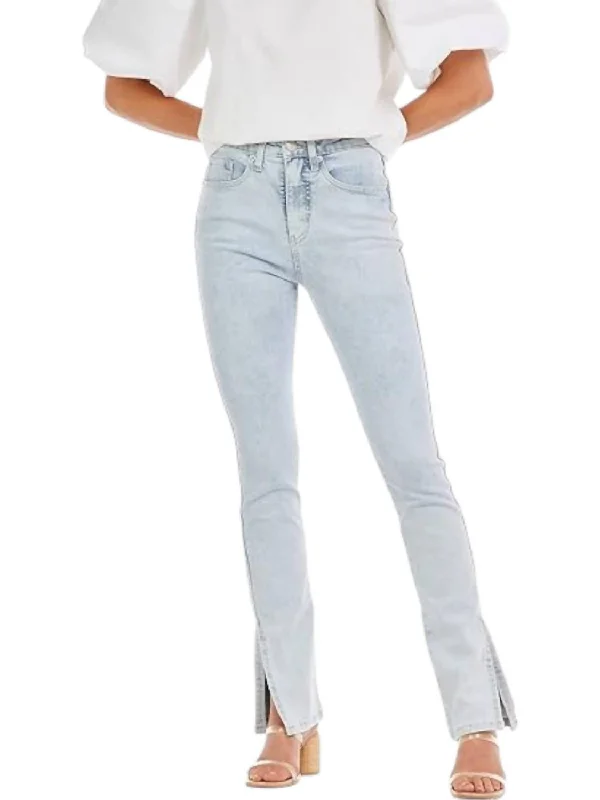 Unmissable Offer Yorker Side Slit Jeans In Blue