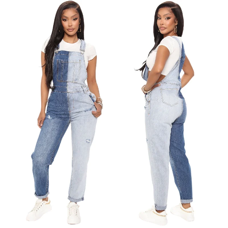 Daily Deals 2022 New Arrive Women's Denim Jumpsuit Women Overall Denim Jeans