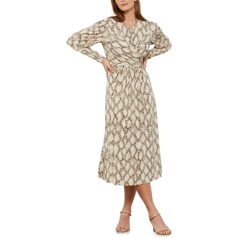 Today’s Special BCBGMAXAZRIA Womens Faux Wrap Animal Print Wrap Dress