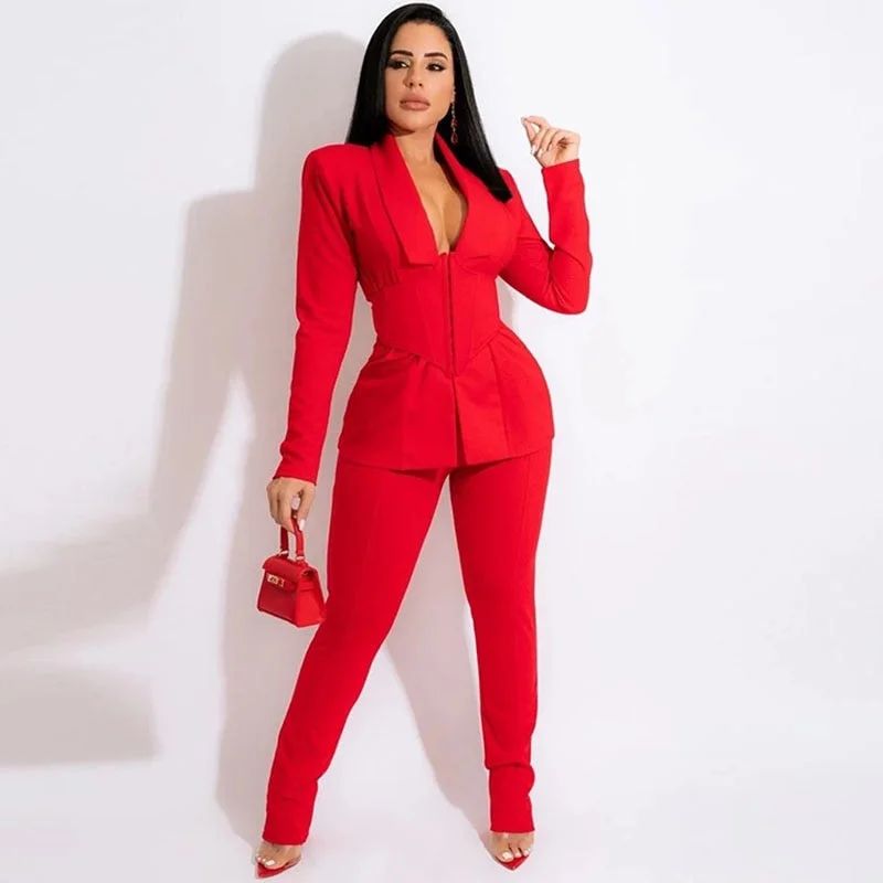 Limited Edition Business Corset Blazer & Pants Sets