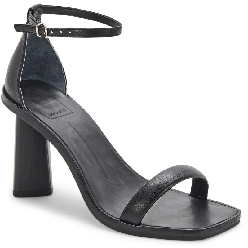 Instant Savings Dolce Vita Women's Fayla Leather Ankle Strap Block Heel Sandal