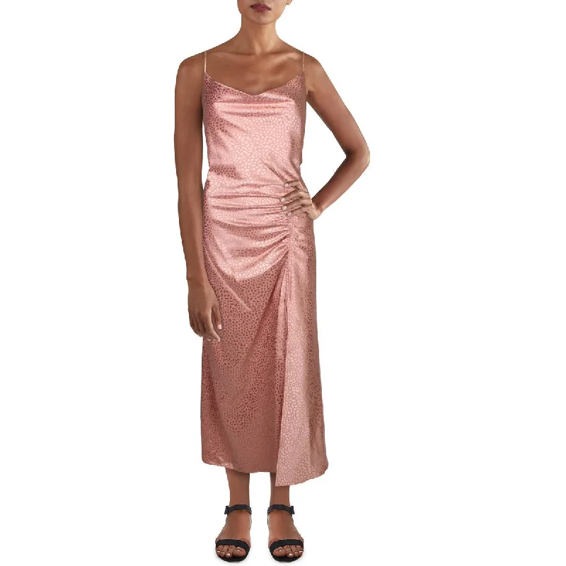 Price Fest LINI Womens Lana Printed Ruched Midi Dress