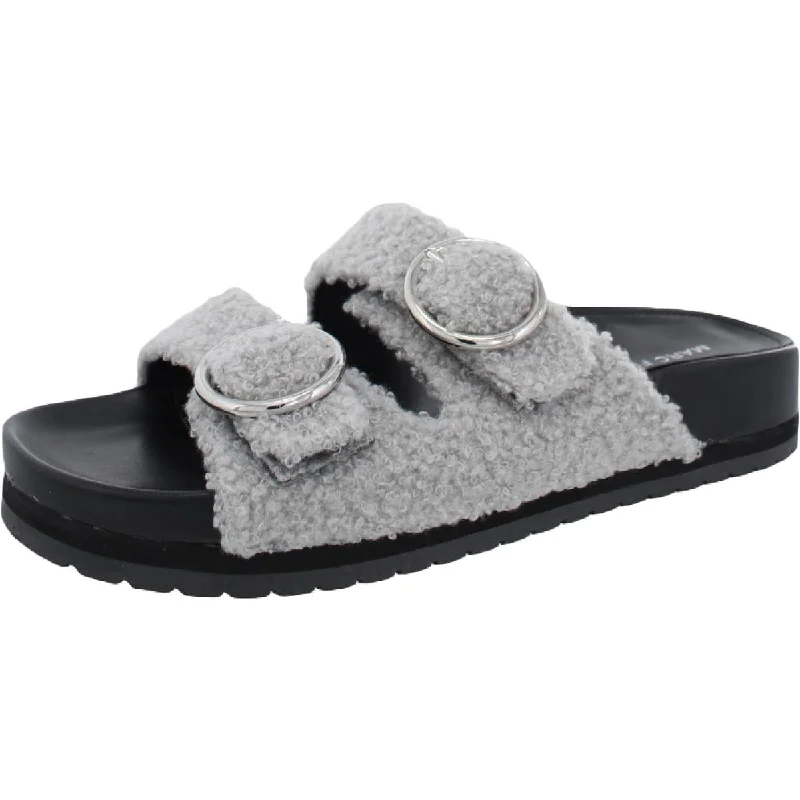 Best Seller Marc Fisher Womens Keena 2 Faux Fur Textured Flatform Sandals