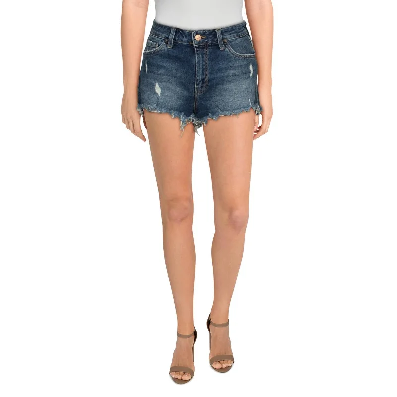 Exclusive Preview Mavi Jeans Womens Rosie High Rise Distressed Cutoff Shorts