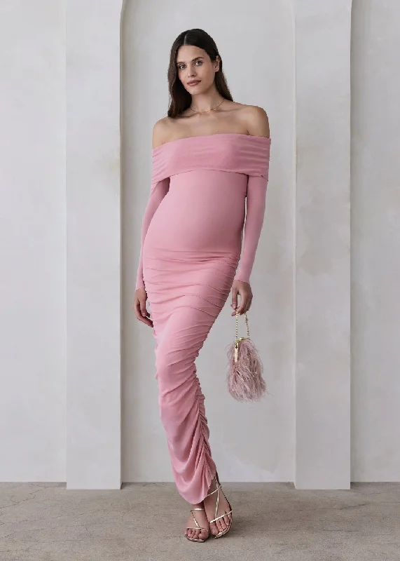 Early Bird Discount Off The Shoulder Soft Mesh Dress