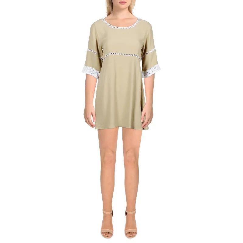 Value Deals Sancia Womens Francoise Eyelet Short Sleeves Fit & Flare Dress