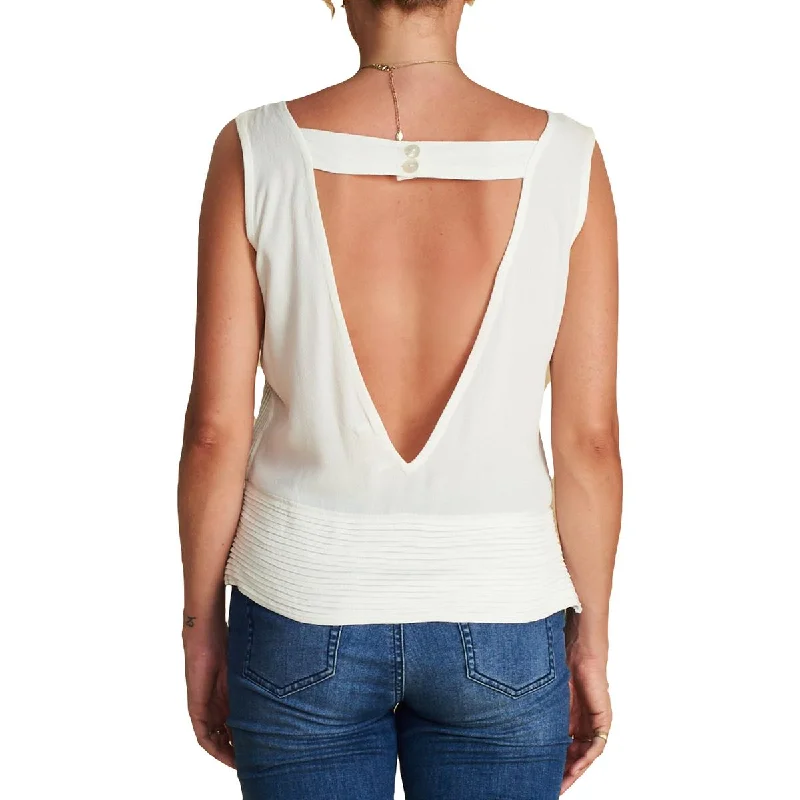 Online Specials Sancia Womens Mimi V-Neck Cropped Blouse