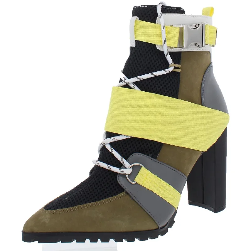 Midnight Sale Steve Madden Womens Illusion Mesh Pointed Toe Ankle Boots