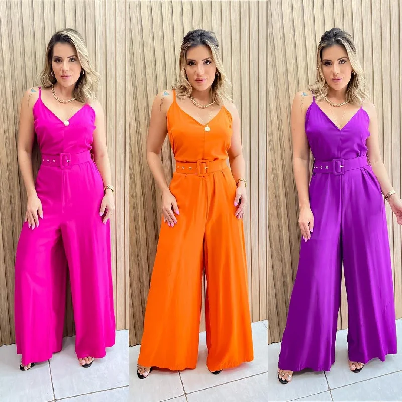 Closeout Sale Summer new women's clothing jumpsuit sexy camisole V neck sleeveless waist solid ladies romsuit women loose wide leg jumpsuits Closeout Sale Summer new women's clothing jumpsuit sexy camisole V neck sleeveless waist solid ladies romsuit women loose wide leg jumpsuits