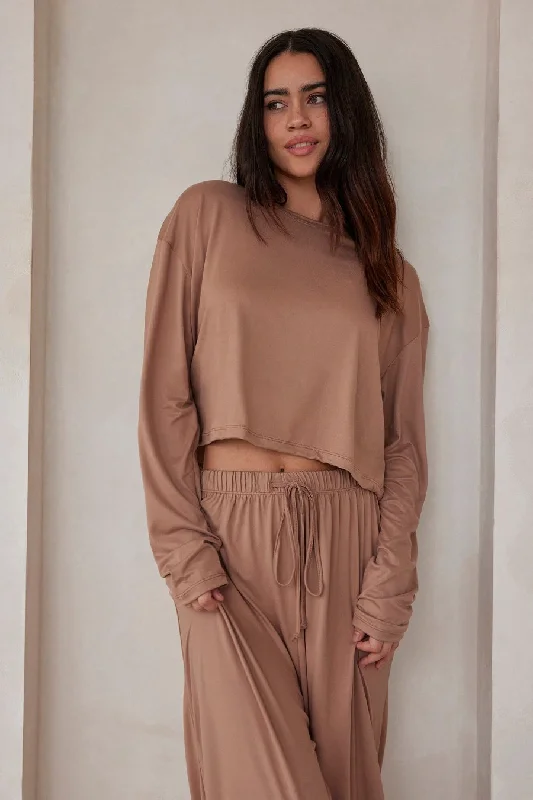 Bonus Savings The Cloud Long Sleeve Crop Tee