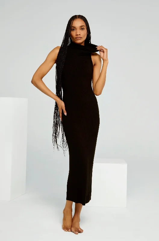 Deal Alert Soft Rib Turtleneck Dress