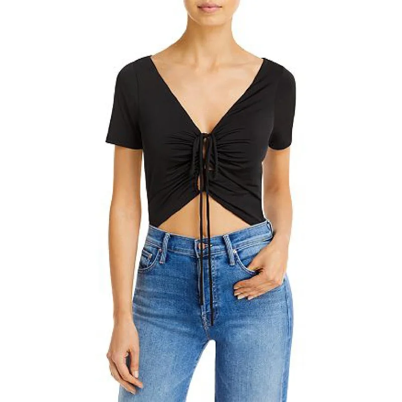 Price Cut WAYF Womens Cut-Out Tie Front Bodysuit