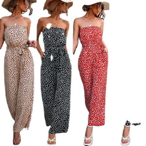 Exclusive Deal Women Boho Bodysuits Floral Print Tubing Pockets Loose Rompers Bohemian Polyester Jumpsuit Exclusive Deal Women Boho Bodysuits Floral Print Tubing Pockets Loose Rompers Bohemian Polyester Jumpsuit