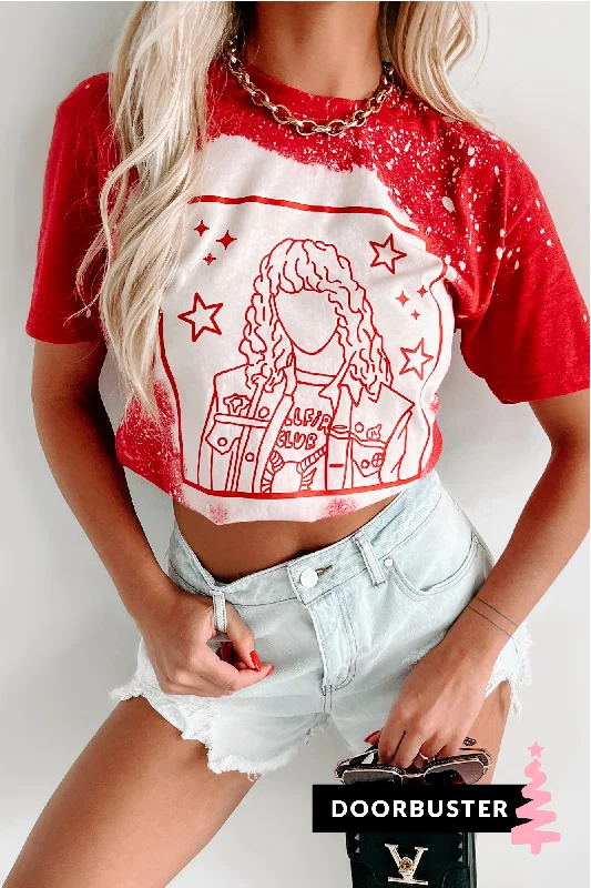 Massive Deals Doorbuster Freak In Charge Bleached Graphic T-Shirt (Red) - Print On Demand
