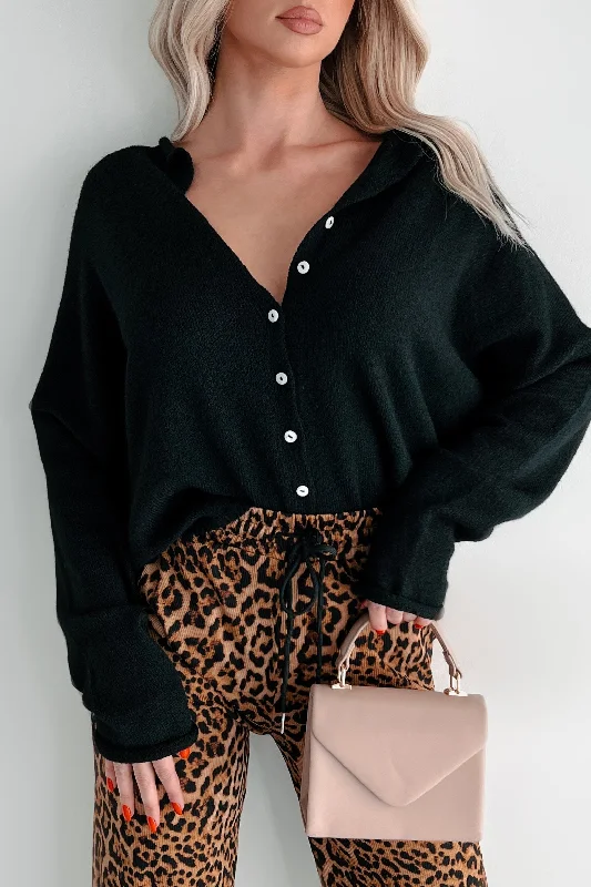 Must-Have Deals Henrik Lightweight Button Cardigan (Black)