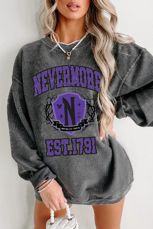 Exclusive Savings "Unitas Est Invicta" Corded Graphic Crewneck (Charcoal) - Print On Demand