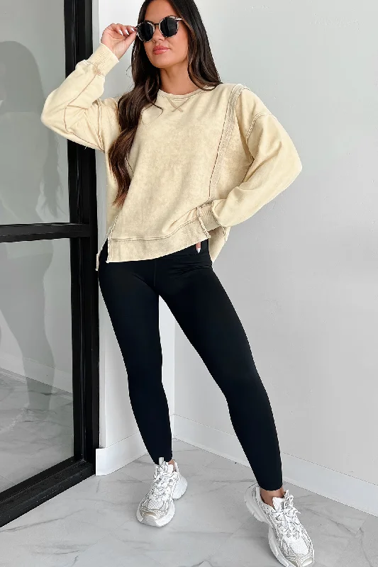 Anniversary Sale Nyx Mineral Wash Sweatshirt (Beige)