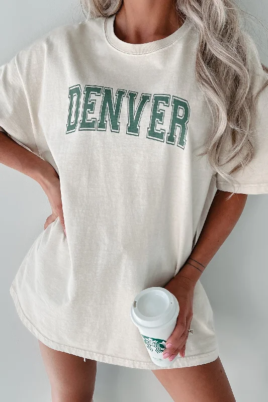 Extra Savings Repping My City "Denver" Graphic T-Shirt (Chalk/Sage Leaf)