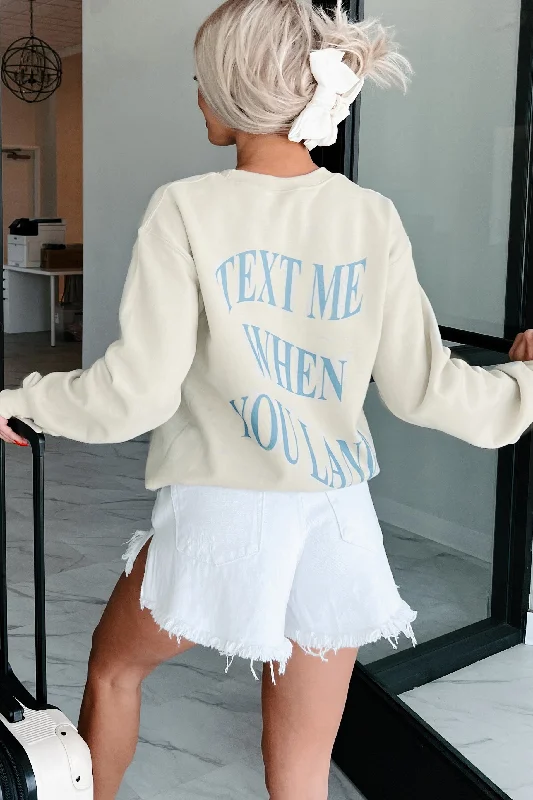 Bonus Savings When You Land Double-Sided Graphic Sweatshirt (Taupe)